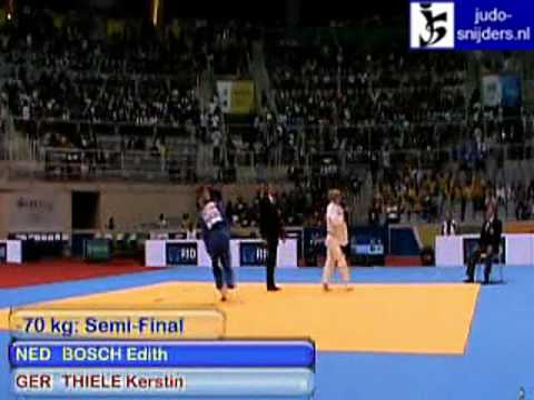 Judo 2009 Rio de Janeiro: Bosch (NED) - Thiele (GER) [-70kg].