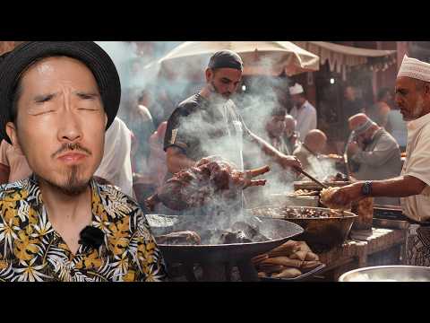 What to Eat in Marrakech - Wild Street Food in Morocco at 40°C Heat!