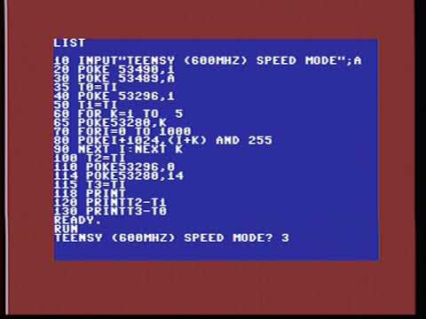 Teensy64 (600MHz) benchmark mode 3 - 40x speedup