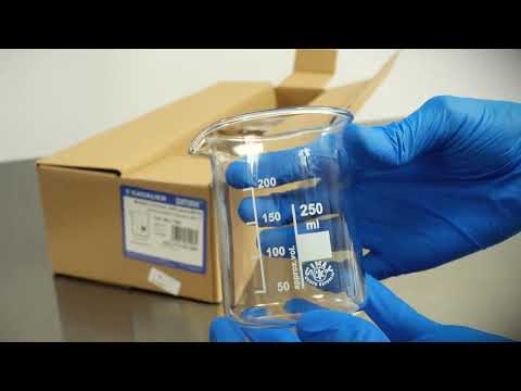 250ml Simax Borosilicate 3.3 Beaker Low Form Spouted Unboxing 155/250