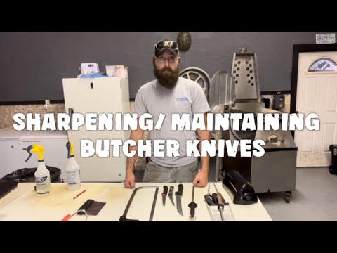 Affilatura e manutenzione dei coltelli da macellaio! #coltelli #macellaio #macelleria