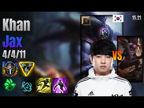 Khan Top Jax vs Kled lol KR solo rank Full Game 15.21 | 칸 잭스 vs 클레드