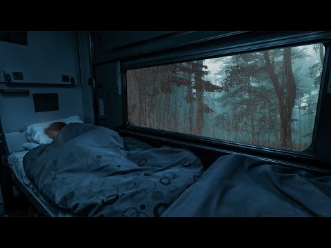 Dormire in treno di notte sotto la pioggia | Piacevoli suoni di pioggia ti fanno dormire bene | ASMR