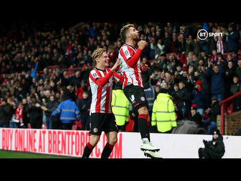 Marcondes curls home beautiful long-range free-kick for Brentford