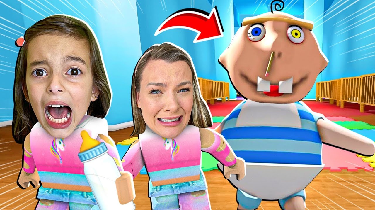 FUJA DO BEBE MALVADO NO ROBLOX ( ESCAPE IPAD KID - Obby)  COMPILAÇÃO