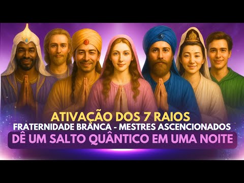🟣 Ative os 7 Raios da Fraternidade Branca e Dê um Salto Quântico em 1 Noite! ✨