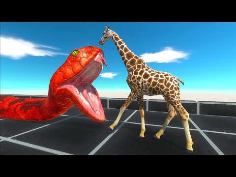 TITANO BOA vs SUPERMAN SPINOSAURUS vs SUPERMAN BRACHIOSAURUS DEATH RUN - Animal Revolt Battle Simula