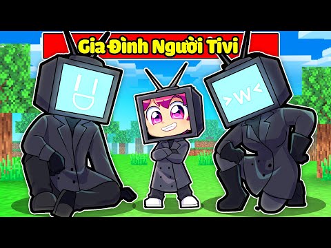 HIHA SURPRISED to be adopted by WOMAN TV FAMILY IN MINECRAFT *TV PEOPLE'S FAMILY 🥰😘