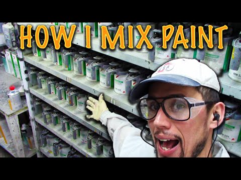 How Paint Is Mixed in a AUTO BODY SHOP