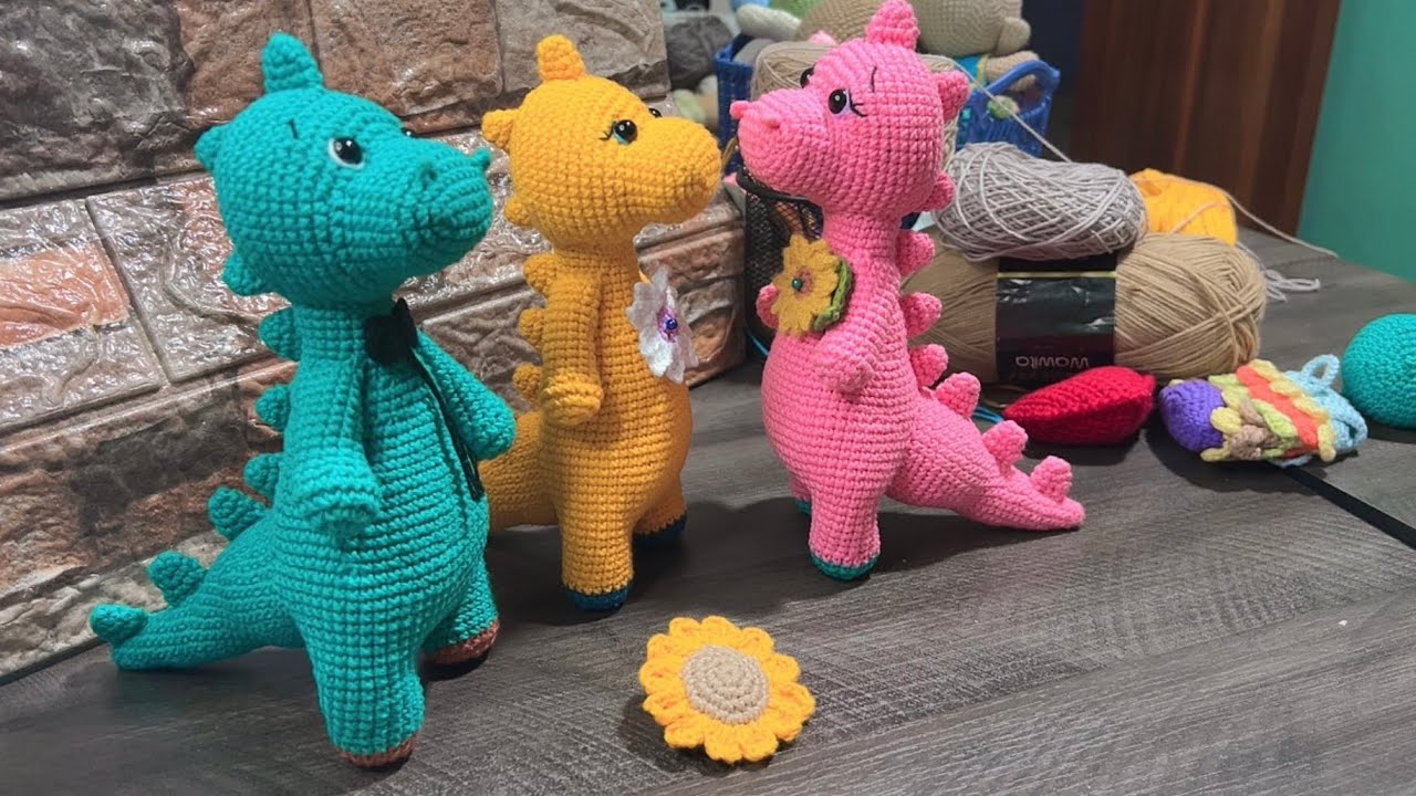 Dinosaur🦖Rayco crocheted BY HEYDCROCHET🦖step by step🦖FULL tutorial! 👍✔️