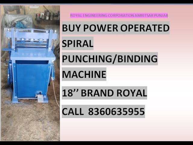 Spiral Binding Machine - Electric Spiral Punching Machine Royal Brand ...