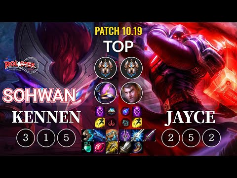 KT SoHwan Kennen vs Jayce Top - KR Patch 10.19