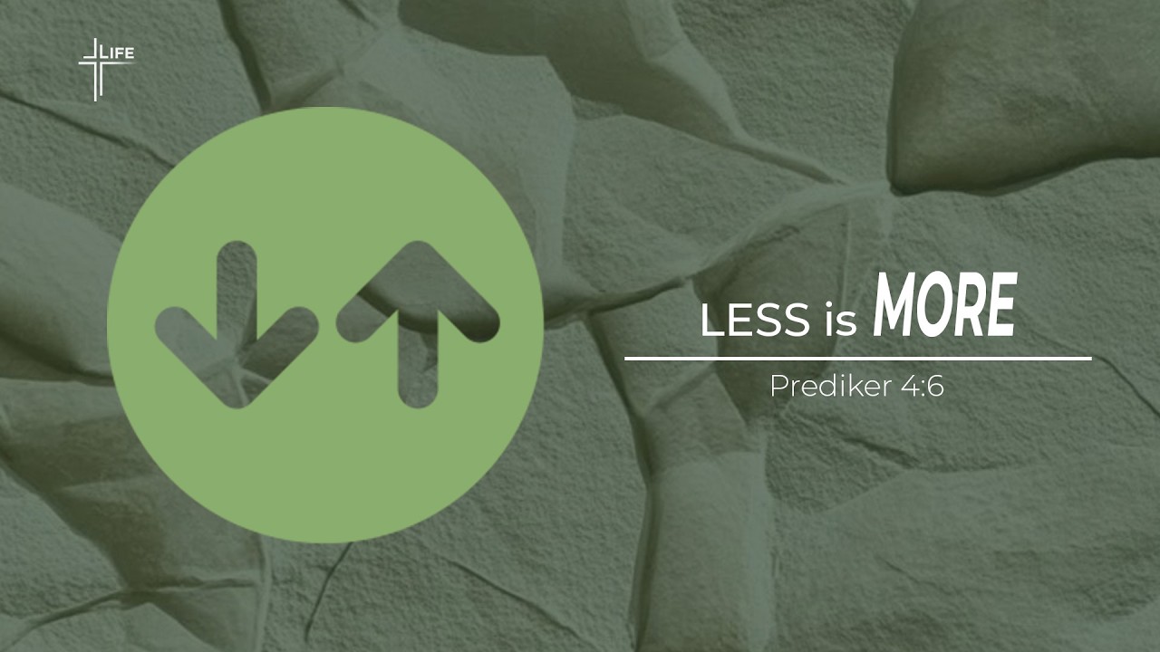 Less is more