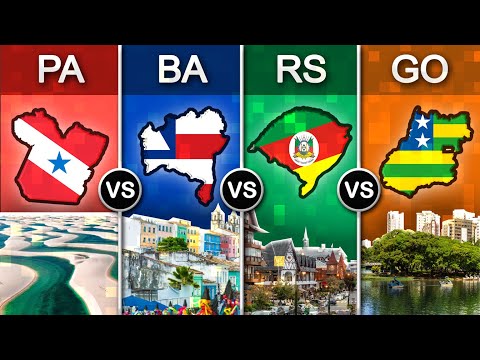 Pará vs Bahia vs Rio Grande do Sul vs Goiás | Comparação Estado mais rico de cada Região Brasileira