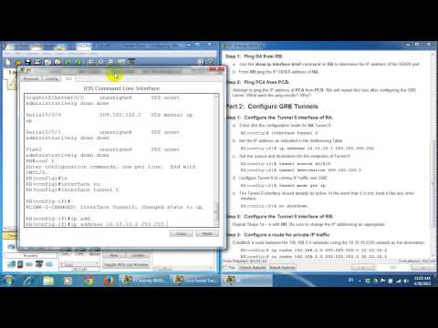 CCNA4 7.2.2.3 Packet Tracer   Configuring GRE
