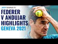 Roger Federer vs Pablo Andujar Highlights | Geneva 2021