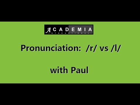 Pronunciation /r/ vs /l/
