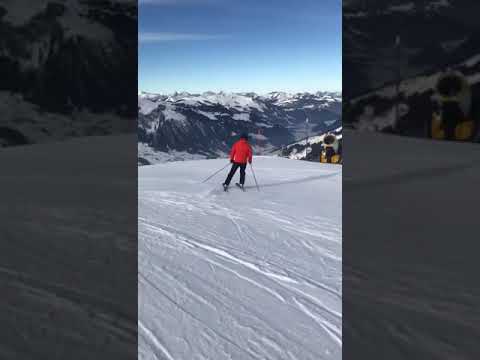 Skiing in the Swiss Alps Adelboden/Lenk