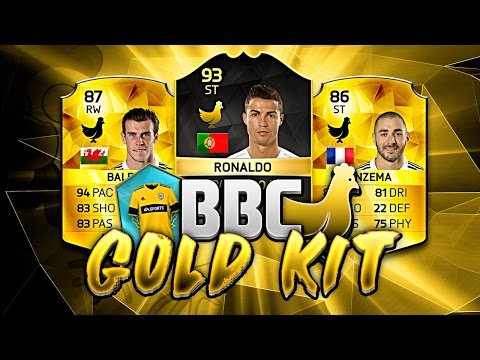 OMG BALE BENZEMA RONALDO BBC GOLDEN KIT CHALLENGE! FIFA 16 ULTIMATE TEAM