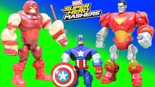 Marvel Super Hero Mashers Juggernaut & Colossus Adventure with Captain America,  Spiderman & More!!