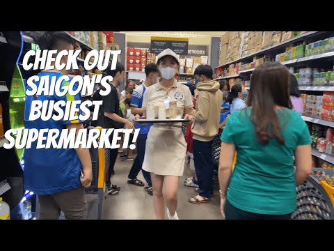Veja o incrível e movimentado supermercado Saigon Ho Chi Minh City, Vietnã!