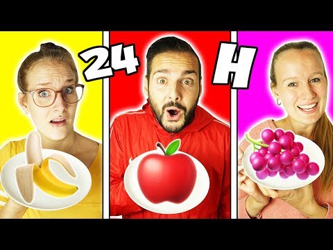 24 Stunden die FARBE ESSEN DIE MAN TRÄGT Challenge - Nina, Kaan & Kathi machen 1 Tag einfarbige Diät