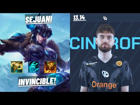 KC CINKROF: SEJUANI VS RUMBLE (JGL) - DOUBLE KILL, INVINCIBLE - EUW MASTER - PATCH 13.14