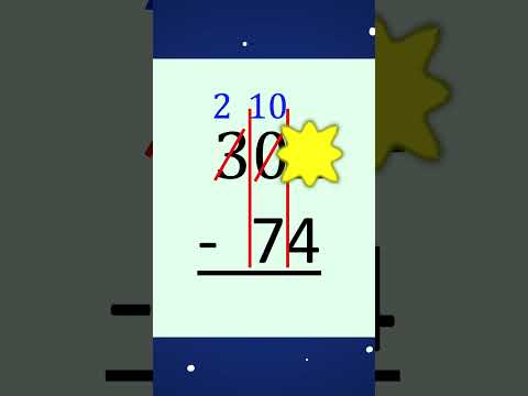 Subtract with regrouping across zeroes. #shorts