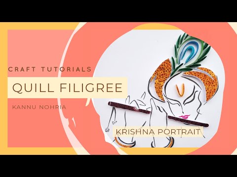 KRISHNA ART | JANMASHTAMI SPECIAL | QUILL FILIGREE | QUILIING PORTRAIT |