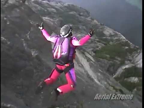 BASE Jumping in Norway - Kjerag Mountain - Aerial Extreme