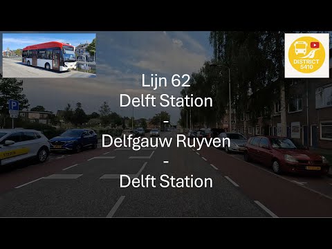 Lijn 62 Delft Station - Delfgauw Ruyven - Delft Station | 2025