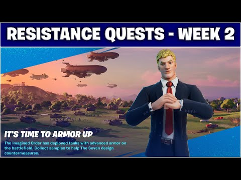 FORTNITE RESISTANCE QUESTS (Week 2) - All Challenges & Locations (Timestamps)! [Chapter 3, Season 2]