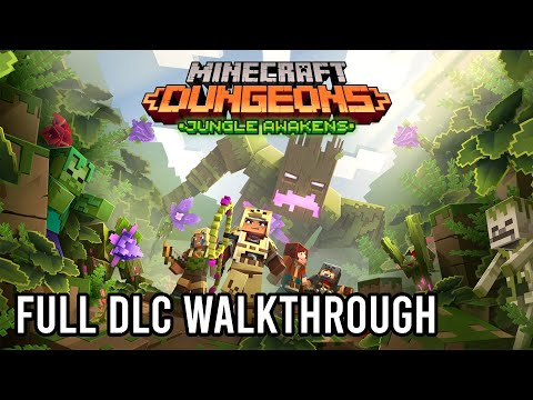 Minecraft Dungeons - Full Jungle Awakens DLC Walkthrough + Secret Panda Mission