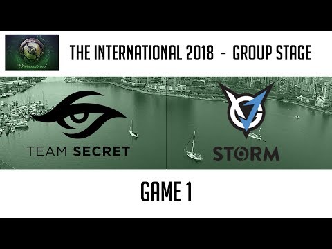 Team Secret vs VGj.Storm (Game 1) | The International 2018: Group Stage