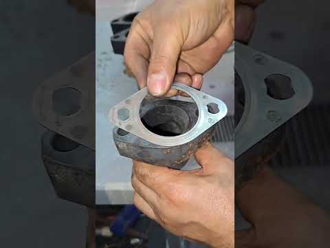 method for attaching the exhaust gasket manifold #mechanics #tutorial #youtube #youtubeshorts