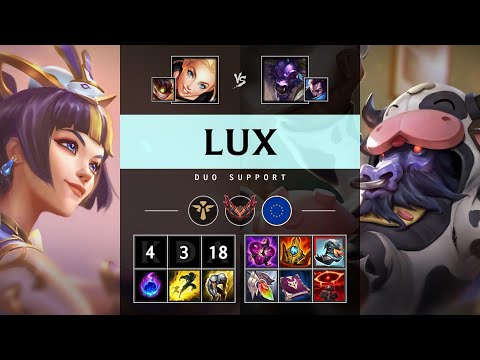 Lux Support vs Alistar: Killing spree - EUW Grandmaster Patch 25.S1.1