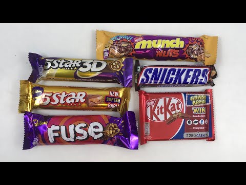 Lots of Chocolates | 5 Star 3D, Fuse, Kit Kat, Snickers, Munch, 5Star |