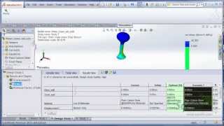 Novidades SolidWorks 2013: #19 Simulation - Design Studies com materiais