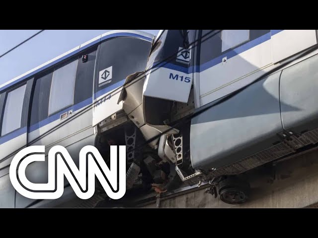 SP: trens do metrô de SP que colidiram na quarta (8) batem de novo | CNN NOVO DIA