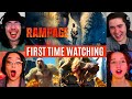 REACTING to *Rampage (2018)* MORE MONSTERS!!! (First Time Watching) Monster Movies