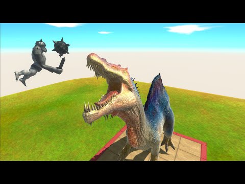 Feeding The Giant Spinosaurus In Slow Motion - Animal Revolt Battle Simulator