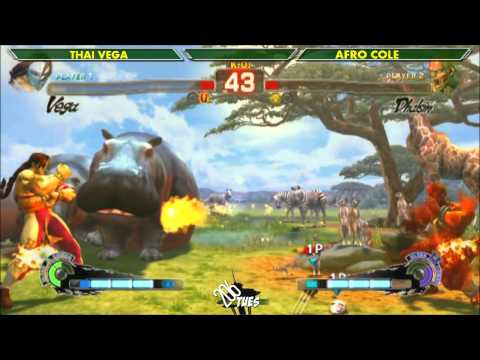 206 Tuesdays #6 - SSF4 AE 2012 - Thai Vega (VE) vs Afrocole (DH)