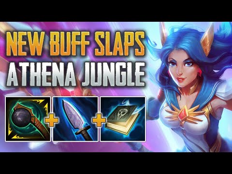 NEW ATHENA BUFF IS NUTTY! Athena Jungle Gameplay (SMITE Conquest)