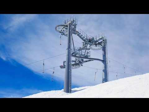 Cuolm da Vi-Parlet - Ein Tellerlift mit 45 crad Kurve.