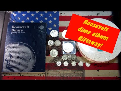 Roosevelt Dime album silver Giftaway! #coincollecting #silver #dimes