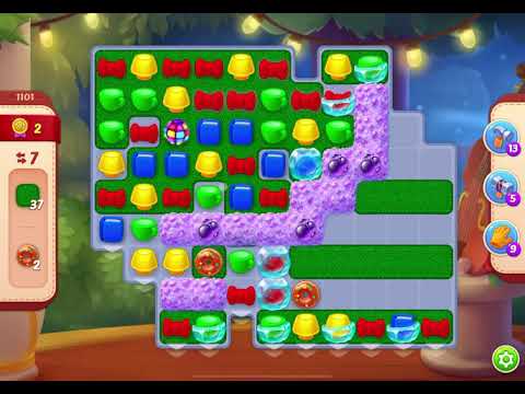 HomeScapes Level 1101 no boosters (17 moves)