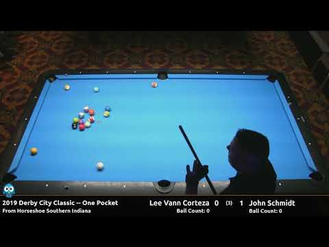 Lee Vann Corteza vs John Schmidt - One Pocket - 2019 Derby City Classic