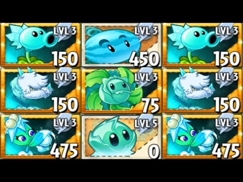 All Ice Plants Power-Up! in Plants vs Zombies 2
