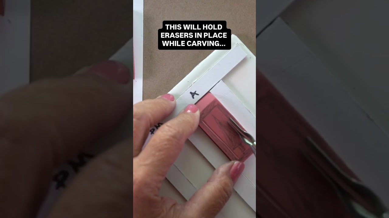 DIY CARVING TILE FOR PINK ERASERS