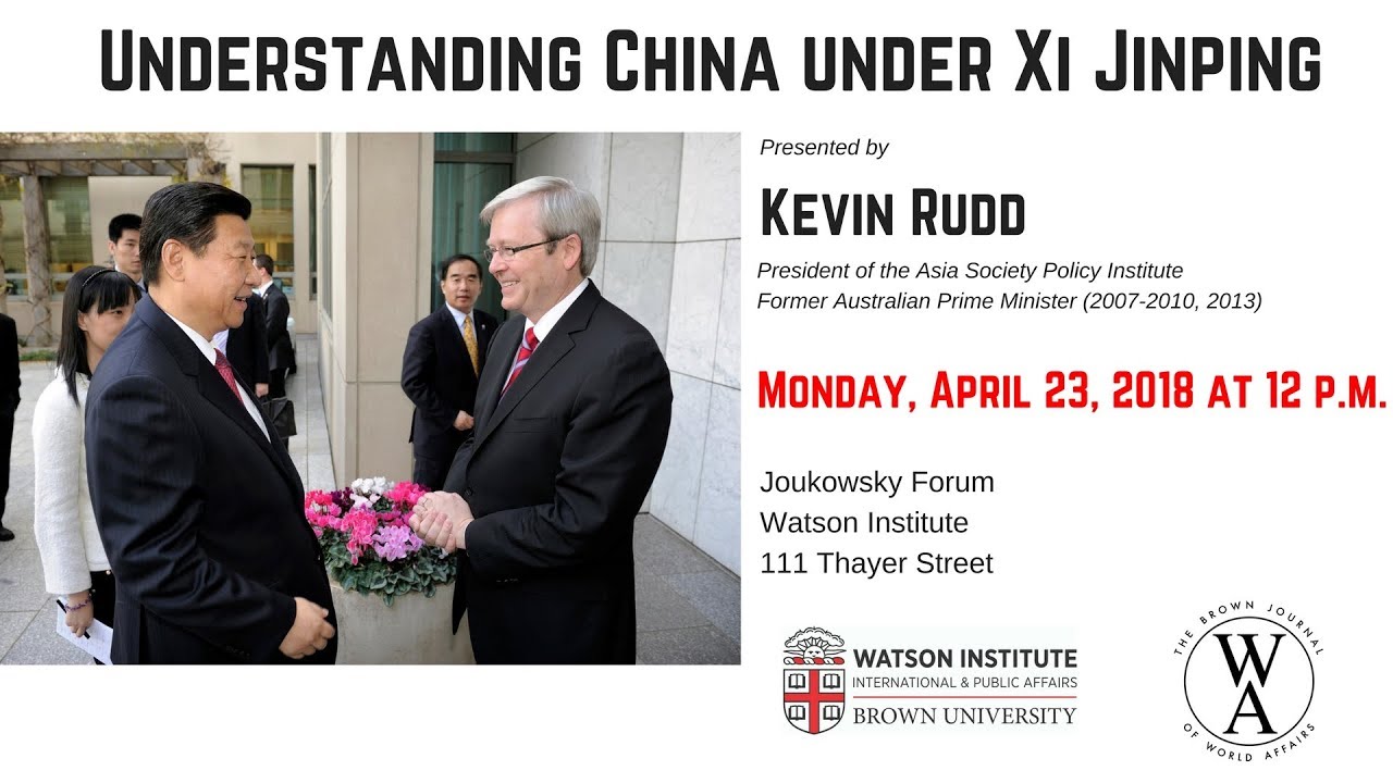 Kevin Rudd ─ Understanding China under Xi Jinping